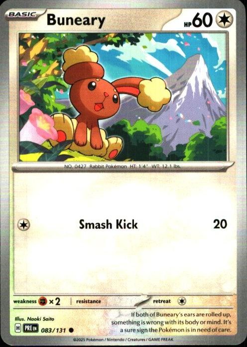 Buneary 083/131 C Prismatic Evolutions Pokemon LP