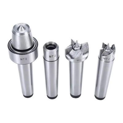 4pcs woodworking lathe live center set featuring a 60-degree center point design