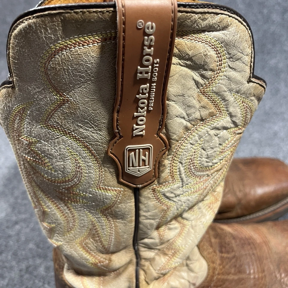 Nokota Horse Botas Para Hombres 11 Ropa de Trabajo Botas Occidentales Dos Tonos Vaquero Foto 2 de 4