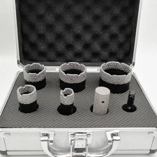 7pcs Diamond Drill Bits 5/8-11 Connection Hole Saw Drilling for Porcelain Mrable