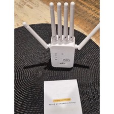 White WiFi Repeater Extender 4 Antennas Signal Booster AP Mode