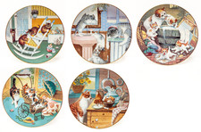 VINTAGE Lot of 5 Hamilton Country Kitties Col...
