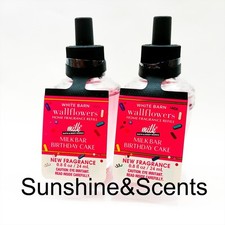 2-PACK Bath  Body Works MILK BAR - BIRTHDAY CAKE Wallflower Refill Bulbs 0.8oz