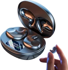 M52 Sleep Earbuds with Power Display, Mini Invisible Earbuds for Side Sleepers,