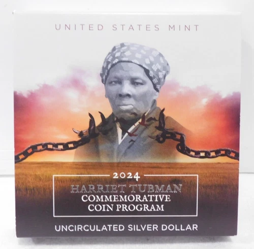SOLD OUT AT U.S. MINT! 2024-P  HARRIET TUBMAN UNC Silver Dollar Coin (24CM)!
