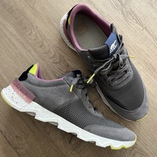 Sorel Women  s Kinetic Lite Lace Sneakers Grey Size 11 EEUC