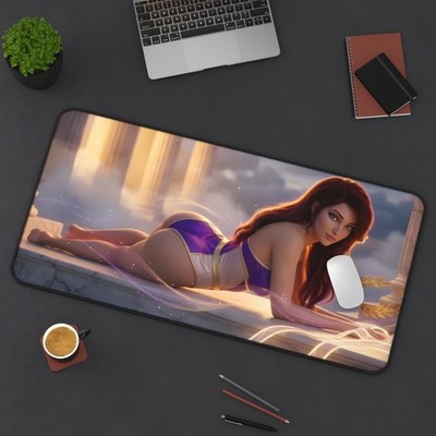 Megara Desk Mat, Hercules Inspired Computer Desk Pad, Gamer Decor