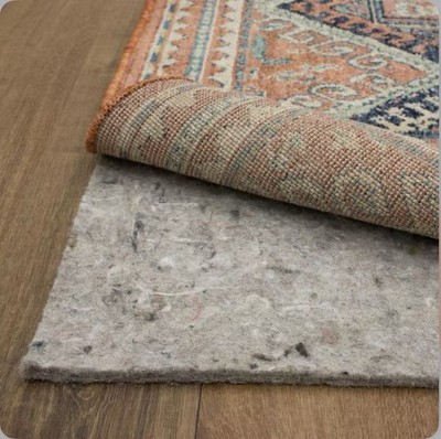 Mohawk Home Non Slip Rug Pad 1/4'' Thick Felt + Latex Rubber Gripper  Dual Sur...
