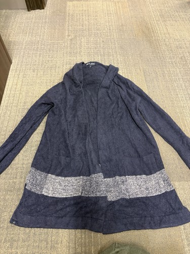 Barefoot Dreams Blue And Gray cardigan Size medium VGUC