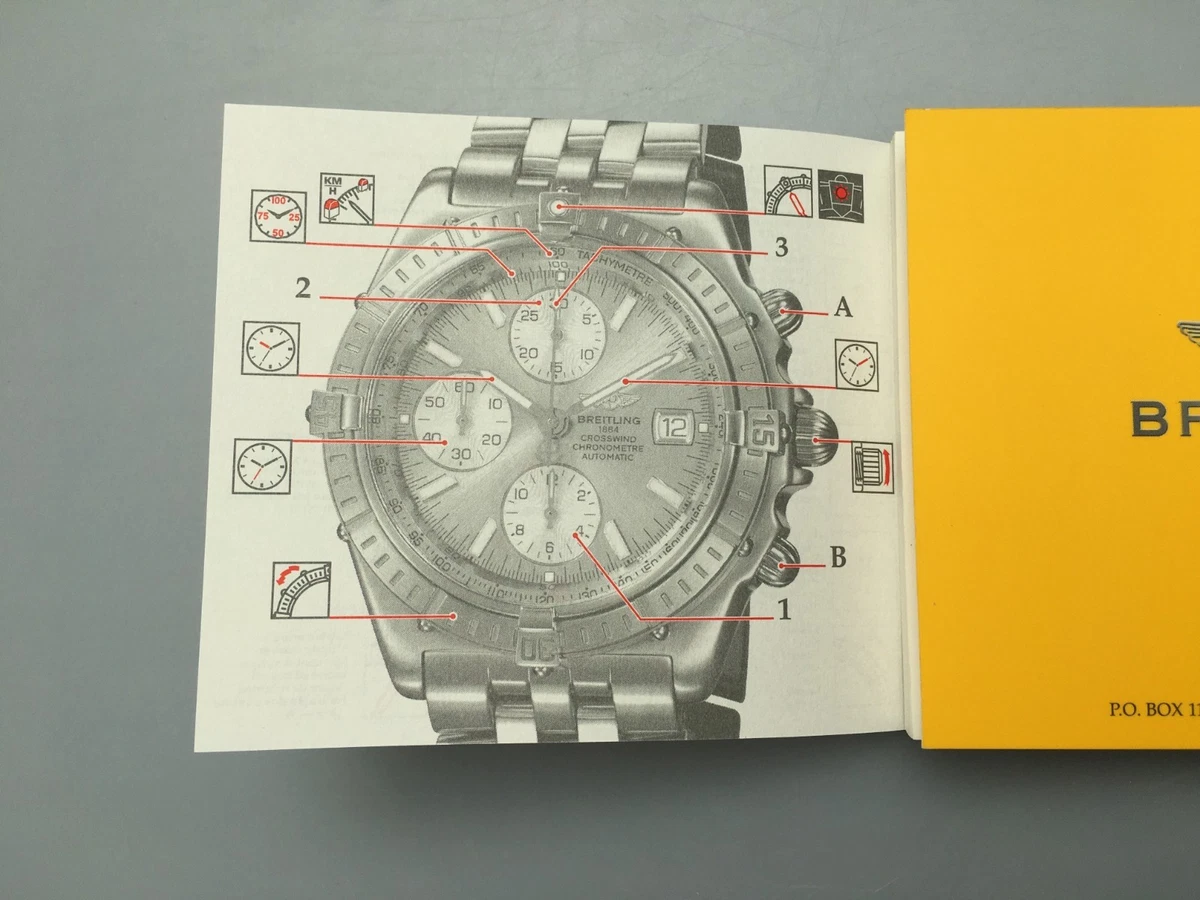 Breitling Chronomat Crosswind Racing Instrucciones Instrucciones A13355 B13355 K13355