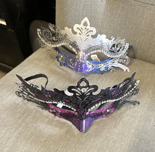 2-Pack Mardi Gras Masquerade Eyemasks Adjusta...