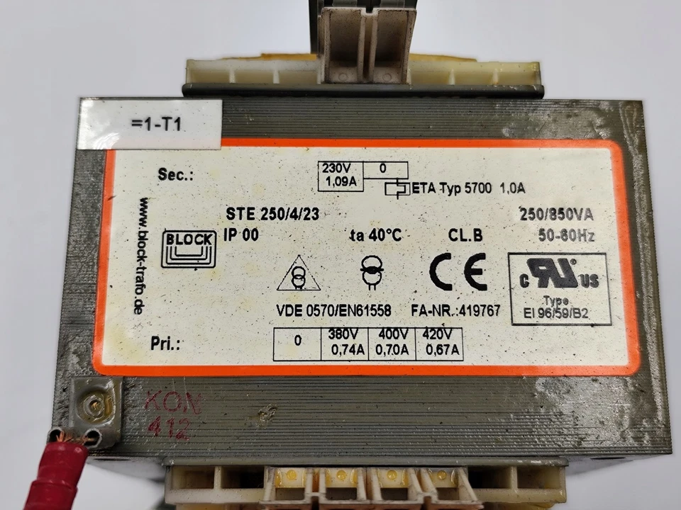 Block transformer STE 250/4/23 1 piece - Image 2 of 2