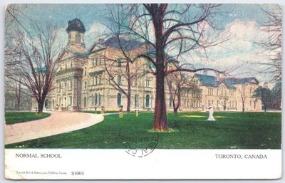 Toronto Normal School Postcard 1908 Warwick Bros & Rutter Canada Antique