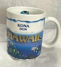 Kona Don Hawaii Hawaiian Underwater Fish Scene Ceramic Coffee Mug Made in USA