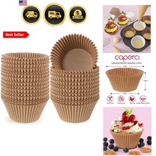 Jumbo Cupcake Liners Natural Muffin Baking Cups 300-Count, No Smell, Food Gra...