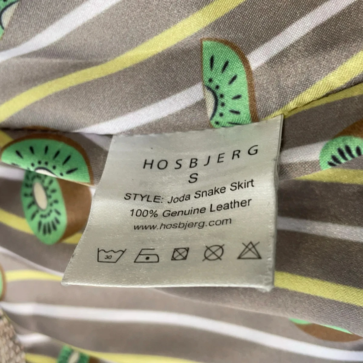 Hosbjerg, Wickelrock, Größe: S, Beige/Braun, Leder, Schlangenhaut, Damen #V59