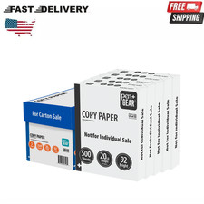 Pen Gear Copy Paper, 8.5"x11", 92 Bright, 20lb, White, 5 Ream Case, 2500 Sheets