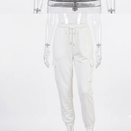 pantalon cargo BLANC femme B&B size S/M Neuf sans étiquettes - Photo 1/1