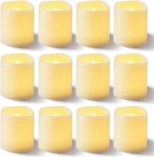 Homemory 100Pack Flickering Flameless Votive Candles, 200+Hour Electric Fake Can