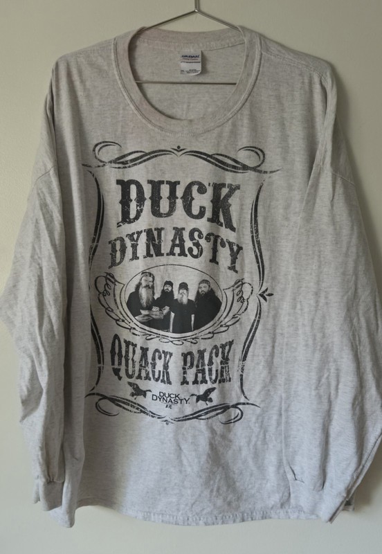 Duck Dynasty 3XL Long Sleeve Shirt Top Quack Pack Grey Cotton Pre-owned 