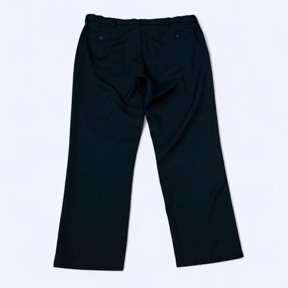 Pantalón Negro Haggar Cool 18 Pro Antideslizante Banda Silicona Hombre’s Talla 42 X 32 Foto 2 de 4