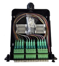 Universal LGX Pigtailed Splice Cassette 24 fiber, LC/APC Green Quad Singlemode