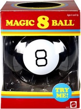 Mattel Games Magic 8 Ball Novelty Fortune-Telling Toy, Retro Look for Kids, Grow