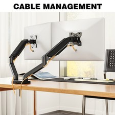 Rfiver Dual Monitor Stand Arms for 17-32 Inch, Gas Spring Full Motion Arm,22 lbs