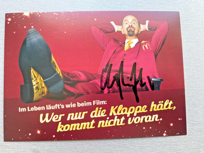 CHRISTOPH MARIA HERBST In-person signed seltene lim. Werbe-Autogrammkarte 10x15