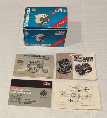 Ambassadeur 6500-C3 Baitcasting Reel Box ONLY w/ Manual Paperwork Advertisements