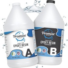 Promise Epoxy Epoxy Resin Kit 2 Gal-Crystal Clear, UV Resistant, Self Levelin...