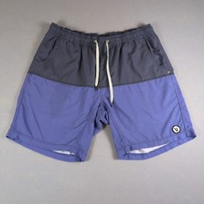 Vuori Kore Shorts Mens Large Royal Blue Two Tone 7" Performance Stretch Gym