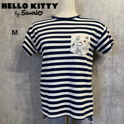 Sanrio Hello Kitty Navy Stripe T-Shirt M Near Mint Condition