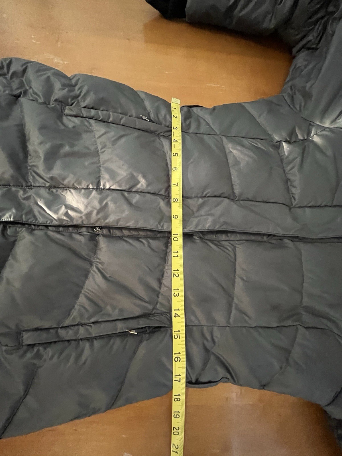 Lolë Duck Down Insulated Hooded  Women Medium Long Jacket Dark Grey Lightweight