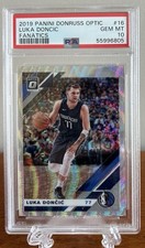 2019-20 Panini Donruss Optic - Luka Doncic #16 Wave Prizm Fanatics PSA 10