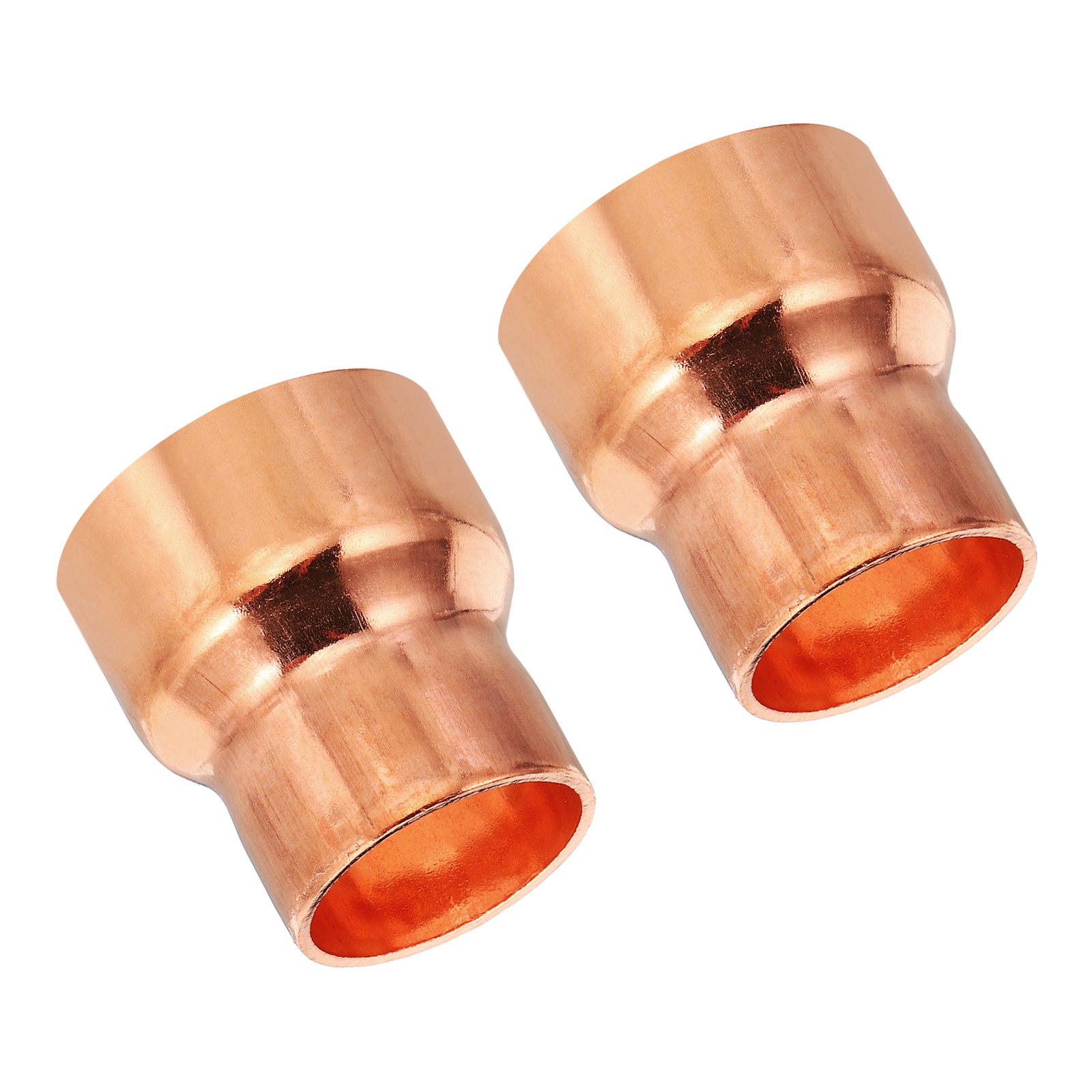 2pcs 1 1/2" to 1 1/4" ID Copper Reducer 99.9% Pure Copper Pressure Fittings