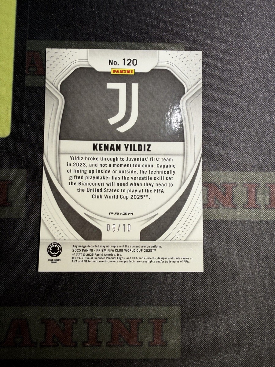 2025 Panini Prizm FIFA Club World Cup Juventus Kenan Yildiz Gold