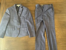 Boys Suit Set Size 4 Blue Jacket Pants Tie Calvin Klein Crewcuts Classic Club