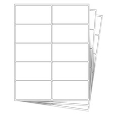 50 Laser / Ink Jet Labels Blank Address 5 sheets 4"x2" Fits Word Size Label