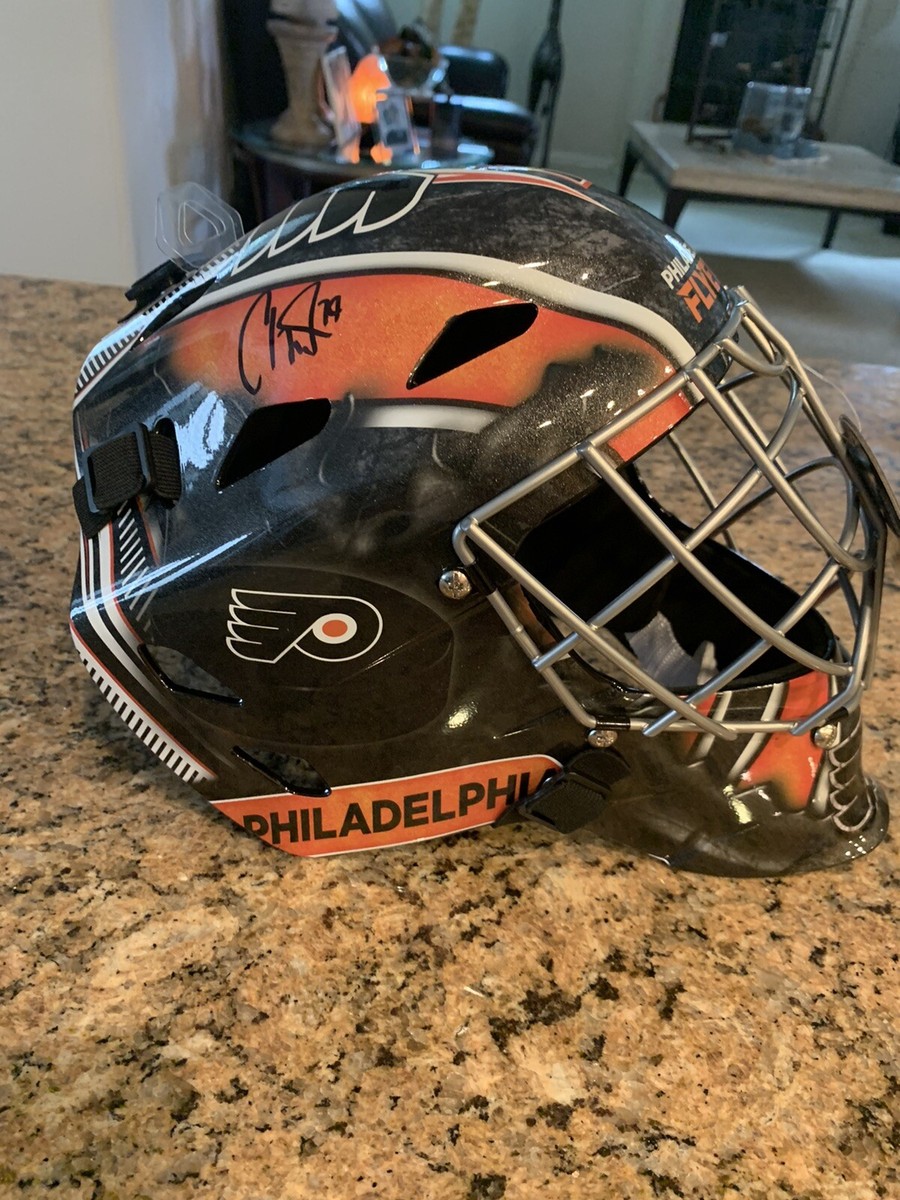 Carter Hart Signed Flyers Full-Size Goalie Mask (Fanatics Hologram)