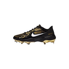 Nike Men Alpha Huarache Elite 3 Low Metal Baseball Cleats Black / Gold Size 13