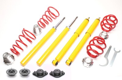 TA TECHNIX High-Quality Gewindefahrwerk + Domlager für BMW 3er E30 45mm Federb.