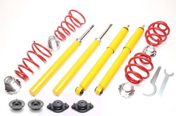 TA Technix Gewindefahrwerk + 4 Domlager VA HA FüR BMW E30 45Mm | SPORT-FAHRWERK-image