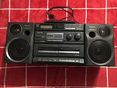 Panasonic RX-DT-680 FM Radio Boom Box / CD Player Working + Bonus Speaker Wire