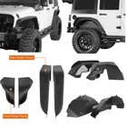 Upgraded Front Rear Fender Flare Wheel Well Liner for 2007-2018 Jeep Wrangler JK