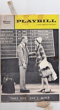 Art Carney Take Her She's Mine Playbill  Ticket stubs Dec 1 1962