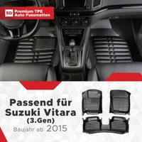 5D Premium Auto Fussmatten TPE Set Passend FüR Suzuki Vitara (4.Gen) Baujahr Ab