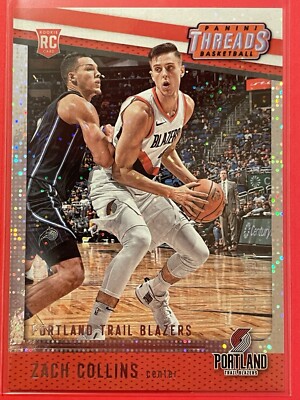 2017-18 Panini Threads Zach Collins Dazzle /199 Rookie RC #75 Basketball Blazers