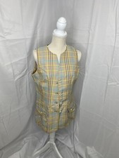 Vintage Koret of Kalifornia vest 1960 1970 Plaid Tweed Pockets Retro Size 12