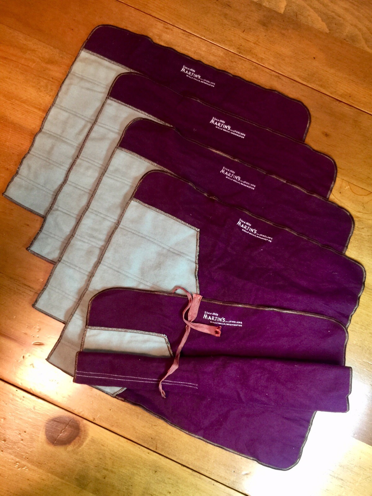 Silver Cloth Tarnish 6 Piece Silverware Pouch Storage Martin’s Jewelers Walla WA eBay